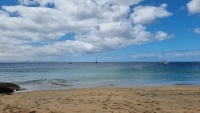 Segelboote am Playa Mujeres
